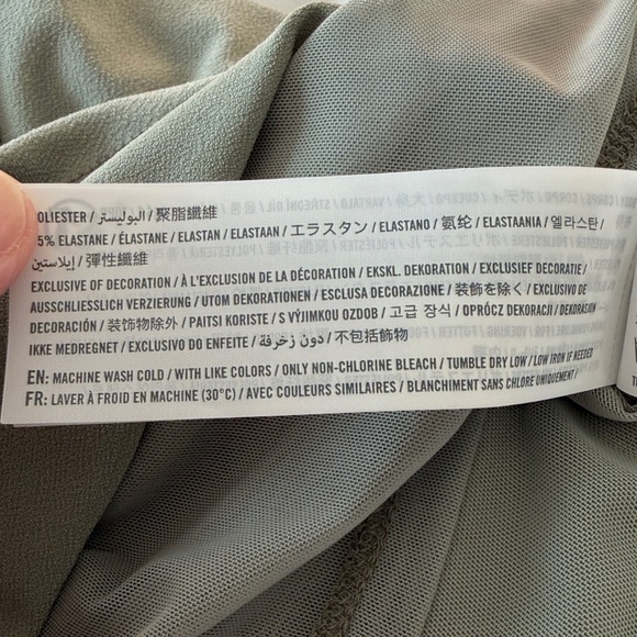 Abercrombie & Fitch Short Sleeve Mini Dress Small Sage Green - Picture 13 of 13